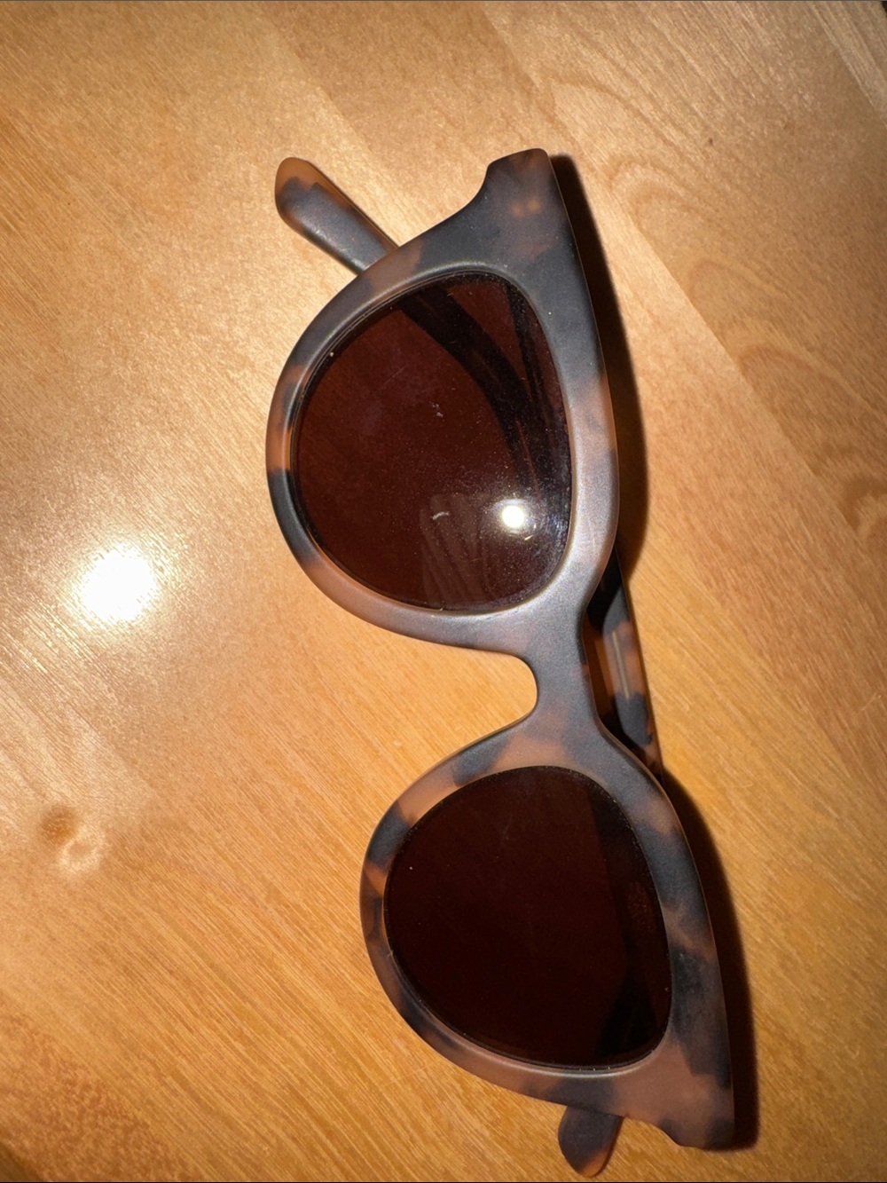 Tortoiseshell Round Sunglasses - Brown Lenses